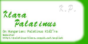 klara palatinus business card